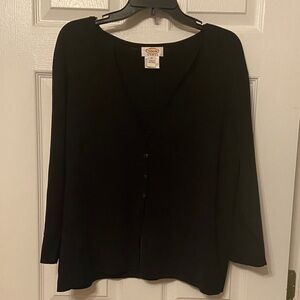 Talbots Black V-Neck Cardigan